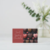 Schokolade in dunklen Farben Visitenkarte (Stehend Vorderseite)