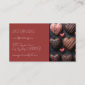 Schokolade in dunklen Farben Visitenkarte (Rückseite)