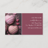 Schokolade in rosa Herzform Visitenkarte (Rückseite)