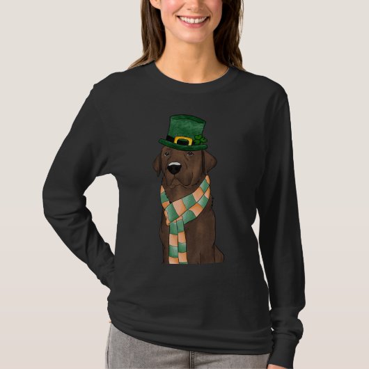 Schokolade Irish Labrador T-Shirt (Vorderseite)
