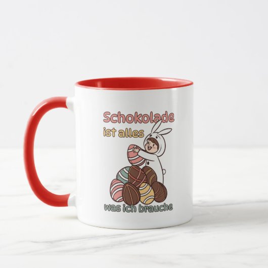 Schokolade ist alles, was ich brauche tasse (Links)