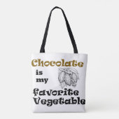 Schokolade ist mein Lieblingsgemüse Tasche (Rückseite)