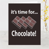 Schokolade ist Zeit für Schokolade Karte (Gelbe Blume)