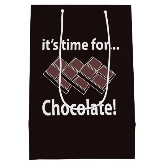 Schokolade ist Zeit für Schokolade Mittlere Geschenktüte (Rückseite)