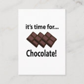 Schokolade ist Zeit für Schokolade Visitenkarte (Vorderseite)