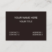 Schokolade ist Zeit für Schokolade Visitenkarte (Rückseite)