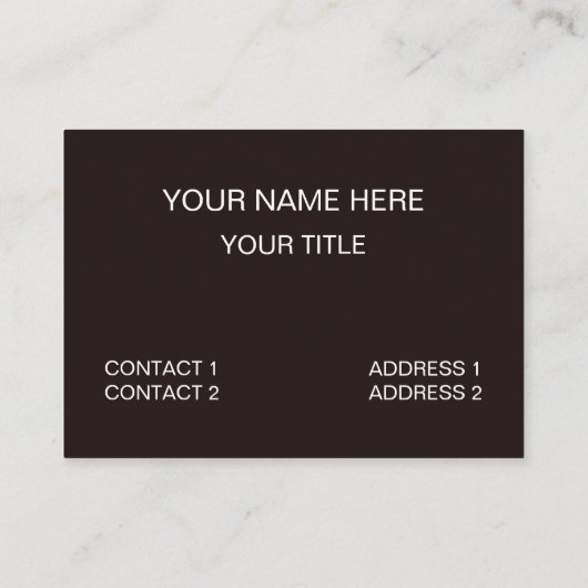 Schokolade ist Zeit für Schokolade Visitenkarte (Rückseite)