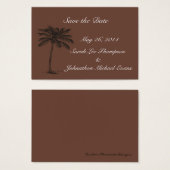 Schokolade Java Beach Getaway Save the Date Cards (Vorne & Hinten)