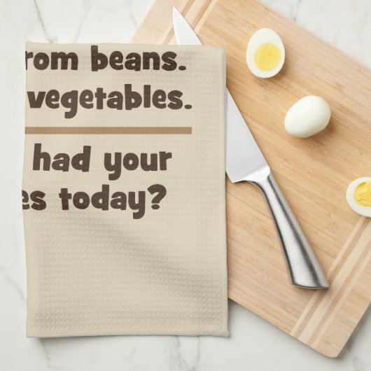 Schokolade, Kaffee, Bohnen, Gemüse - Neuheit Geschirrtuch (Viertel Falte)