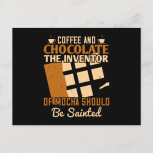Schokolade - Kaffee und Schokolade Postkarte