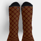 Schokolade Kariertes Muster Tartan Schokolade Vint Socken (Oben)