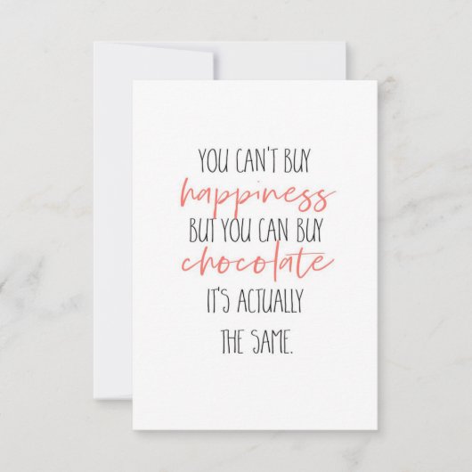 Schokolade kaufen RSVP karte (Vorderseite)