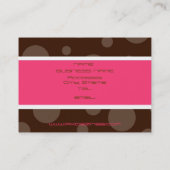 Schokolade-Kaugummi-Visitenkarten Visitenkarte (Rückseite)