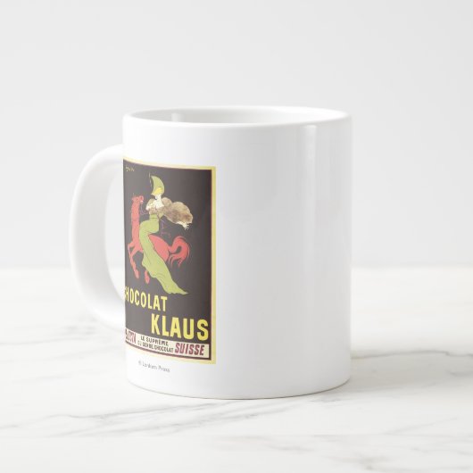 Schokolade Klaus Werbeplakat Jumbo-Tasse (Vorderseite Links)
