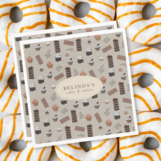 Schokolade Koch Individuelle Name Serviette