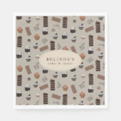 Schokolade Koch Individuelle Name Serviette (Vorderseite)