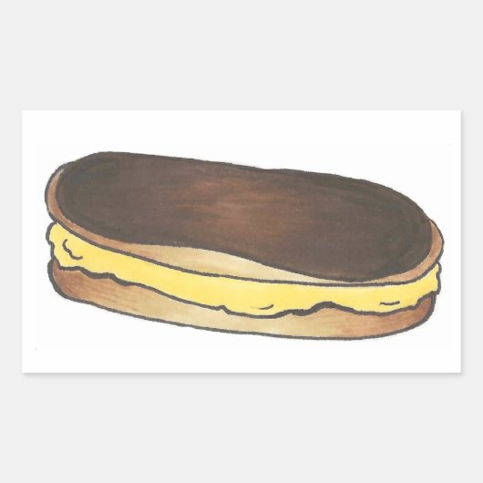 Schokolade Konditorei Dessert Lebensmittelaufklebe Rechteckiger Aufkleber (Vorderseite)