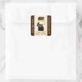 Schokolade Konfektion Süßwarenladen Quadratischer Aufkleber (Tasche)