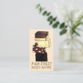 Schokolade Konfektion Süßwarenladen Visitenkarte (Stehend Vorderseite)