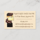 Schokolade Konfektion Süßwarenladen Visitenkarte (Rückseite)