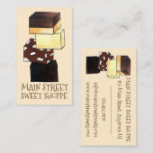 Schokolade Konfektion Süßwarenladen Visitenkarte (Vorne/Hinten)
