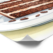 Schokolade Kuchen Art Print Poster (Ecke)