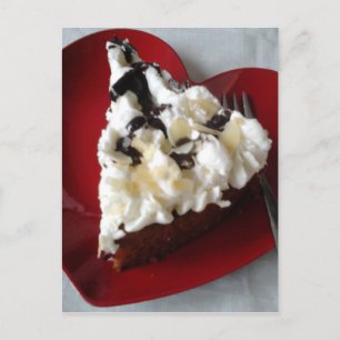 Schokolade Kuchen Herzplatte Postkarte