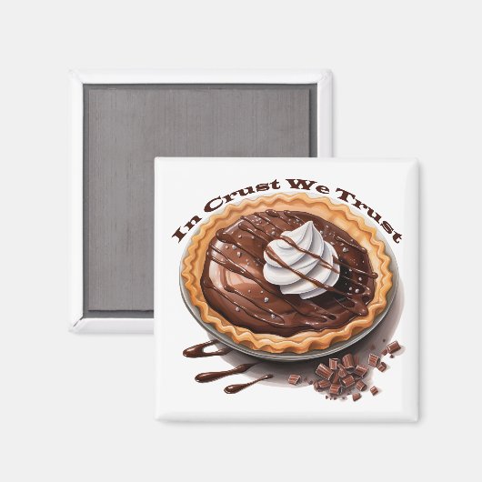Schokolade Kuchen, in Kruste vertrauen wir Magnet (Vorderseite/Rückseite)