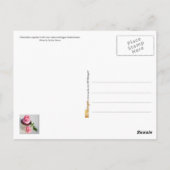 Schokolade Kuchen mit rosa Rose Postkarte (Rückseite)