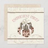 Schokolade Kuchen Schwenk Brautdusche Einladung (Vorne/Hinten)