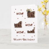 Schokolade Kuh Nom Nom Geburtstag Grußkarte Karte (Gelbe Blume)