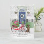 Schokolade-Laboratorium Retriever Fahrradtür Ankündigung (Stehend Vorderseite)