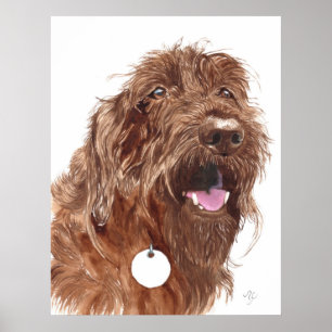 Schokolade Labradoodle #1 Canvas-Druck Poster