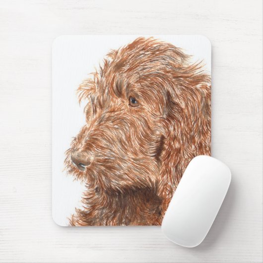 Schokolade Labradoodle #2 Mousepad (Mit Mouse)
