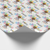 Schokolade Labradoodle Hund Geburtstag Geschenkpapier (Ecke)