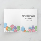 Schokolade Labradoodle Hund Happy Birthday Card Karte (Innenseite)