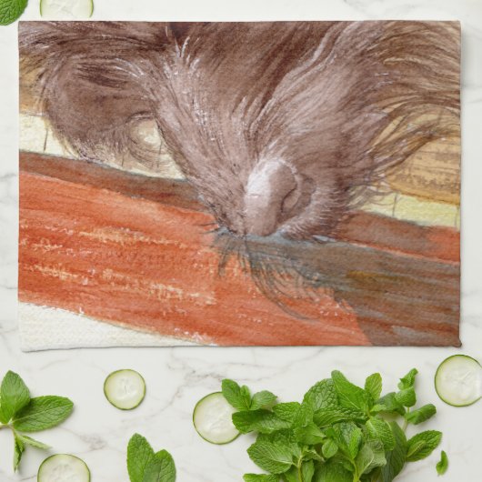 Schokolade Labradoodle Jackson Handtuch (Gefaltet)