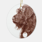 Schokolade Labradoodle Keramikornament (Links)