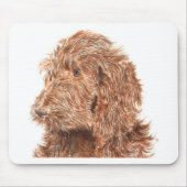 Schokolade Labradoodle Mousepad (Vorne)