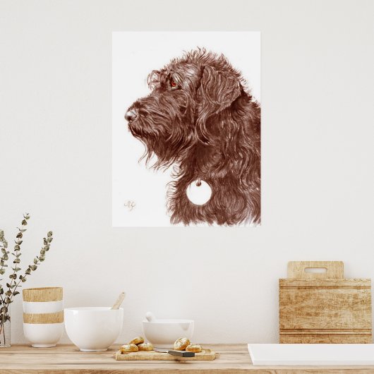 Schokolade Labradoodle Print Poster (Küche)