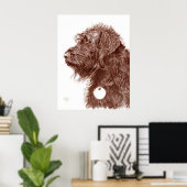 Schokolade Labradoodle Print Poster (Heimbüro)