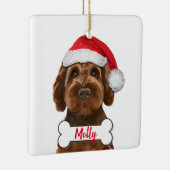 Schokolade Labradoodle / Schokolade Goldendoodle C Keramikornament (Rechts)