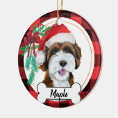 Schokolade Labradoodle / Schokolade Goldendoodle Keramik Ornament (Links)