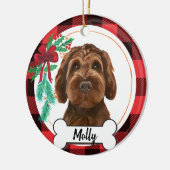 Schokolade Labradoodle / Schokolade Goldendoodle Keramik Ornament (Links)