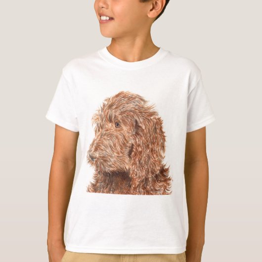 Schokolade Labradoodle T-Shirt (Vorderseite)