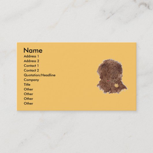Schokolade Labradoodle Xena Visitenkarten Visitenkarte (Vorderseite)