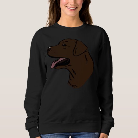Schokolade Labrador 46 Sweatshirt (Vorderseite)
