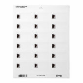 Schokolade-Labrador Adressaufkleber (Vorne)