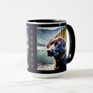 Schokolade Labrador am Bergsee Tasse