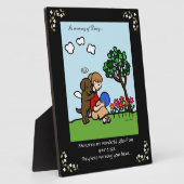 Schokolade Labrador Angel mit Liebe Memorial Fotoplatte (Seite)